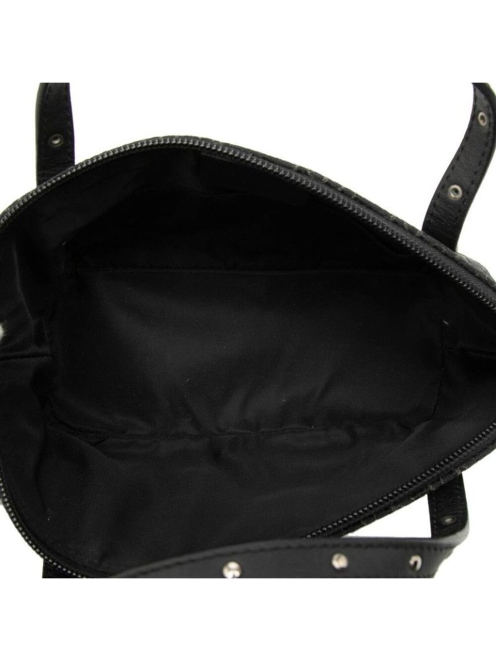 Dior Street Chic Trotter Handbag Black Leather Canvas - Picture 4 of 6